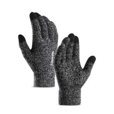 Hot Sale Men Acrylic Logo Printed Custom Keep Warm Winter Touch Screen Gloves